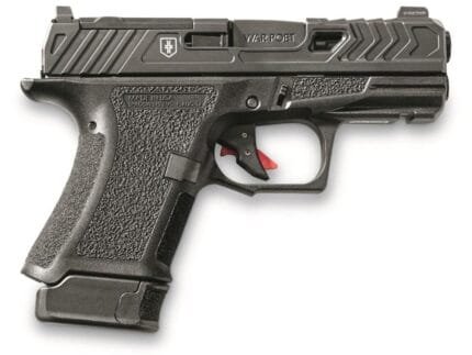 Shadow Systems CR920 War Poet Handgun 9mm Luger 10rd & 13rd Magazine 3.41 Barrel Black War Poet Slide Engraving with Night Sights