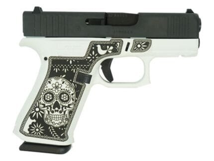 Glock 43X "Sugar Skull" Black & White Handgun 9mm Luger 10rd Magazines(2) 3.4" Barrel Accessory Rail USA Made