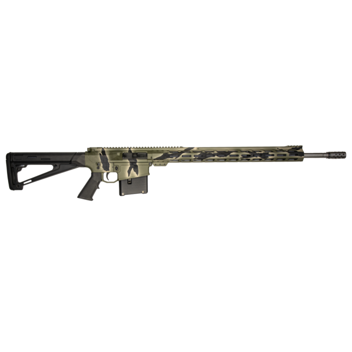 GLFA  AR Long Action Rifle 6.5 PRC 5rd Magazine 24" Barrel MLOK Handguard Green Pursuit Cerakote