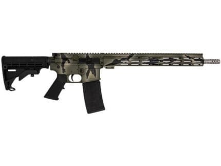GLFA AR-15 Rifle .223 Wylde 30rd Magazine 16" Threaded Barrel Green Camo Stainless Steel with 15.25" Handguard