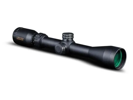 KonusPro 3-9x40mm Rifle Scope Engraved SFP Blue/Red Dot 550 Ballistic Reticle Illuminated Matte Black