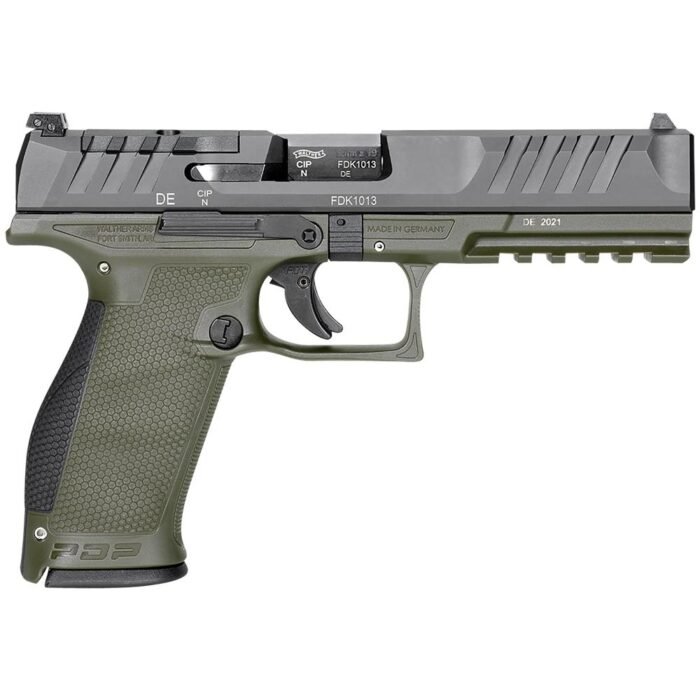 Walther PDP Full Size Handgun 9mm 18/rd 4.5" Barrel Two-Tone Green Optic Ready - 2 Mags Incl/