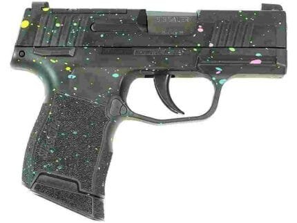Sig Sauer "Multi-Color Paint Splatter" P365 Optic Ready Handgun 9mm Luger 10rd Magazines(2) 3.1" Barrel X-RAY 3 Sights Manual Safety