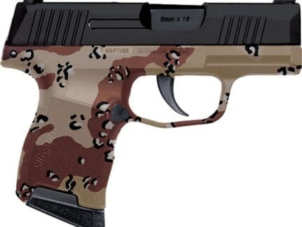 Sig Sauer P365 Custom "Chocolate Chip Hydro Dip Frame" Handgun 9mm Luger 10rd Magazines 3.1" Barrel Black Slide