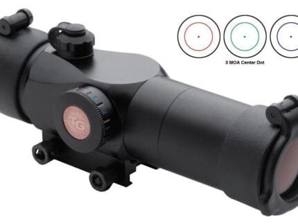 Truglo Triton 30mm Tri-Color Tactical Red Dot Sight - 1x30mm 3 MOA Center Dot - Black