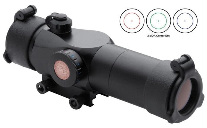 Truglo Triton 30mm Tri-Color Tactical Red Dot Sight - 1x30mm 3 MOA Center Dot - Black