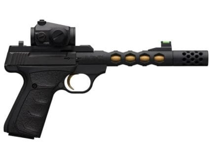 Browning Buck Mark Vision Handgun .22 LR 10rd Magazine 5.875" 1/2x28 Threaded Barrel Black Gold with Vortex Red Dot