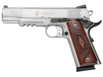 SW1911TA 45ACP 5" S/S NS/Rail ES 8rd/