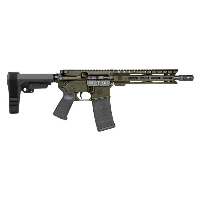 Diamondback Firearms Carbon DB-15 5.56 NATO Semi-Auto Pistol - OD Green | 10" Threaded Barrel | SBA3 Arm Brace |1x30rd Mag