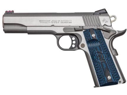 Colt Government Competition Handgun .38 Super 9rd Magazine 5" Barrel Stainless Finish Fiber Sight