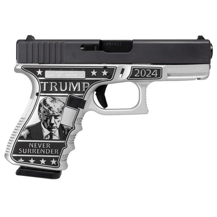 Glock 19 Gen 3 Custom "Trump 2024 Mug Shot" Handgun 9mm Luger 15rd Magazines (2) 4" Barrel USA