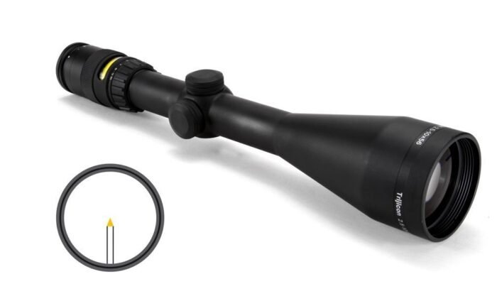 Trijicon Accupoint Rifle Scope - 2.5-10x56mm Amber Triangle 37.6-10.1' 4.1-2.8" Matte