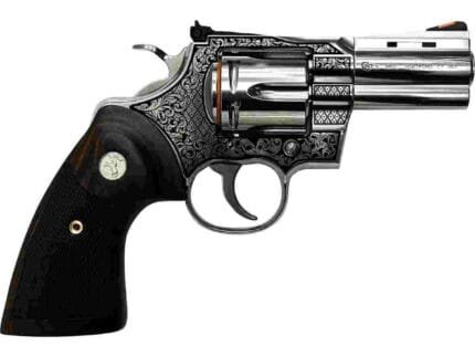 Colt Python "Filigree Frame" Handgun .357 Mag 6rd Capacity 3" Barrel Stainless Finish Wood Grips