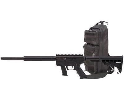 Just Right Carbine Gen3 Safe Takedown Rifle 9mm Luger 10rd Glock Style Magazine 17" Barrel Black 17in Thordsen Stock w/Slingpack