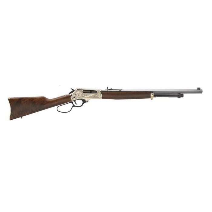 Henry Brass Wildlife Edition Side Gate Rifle .45-70 Govt 4rd Magazine 22" Barrel Walnut Engraved Receiver Large Loop Lever