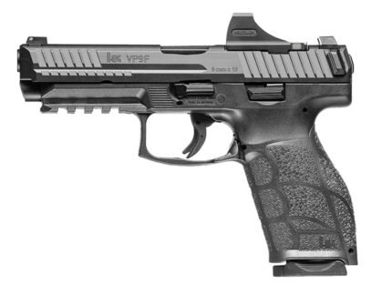 H&K VP9A1 F Handgun 9mm Luger 17rd (1) & 20rd (1) Magazines 4.53" Barrel Black Optic Ready with Holosun SCS
