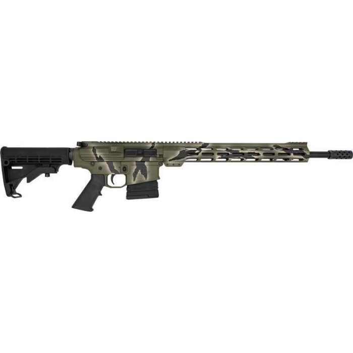 GLFA AR10 Rifle .308 Win 10rd Magazine 18" Barrel Pursuit Green Camo Cerakote