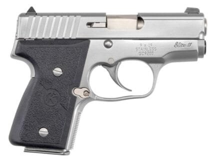 Kahr Arms MK9 Handgun 9mm Luger 6&7rd Magazines (2) 3" Barrel Silver with Black Grips CA Compliant