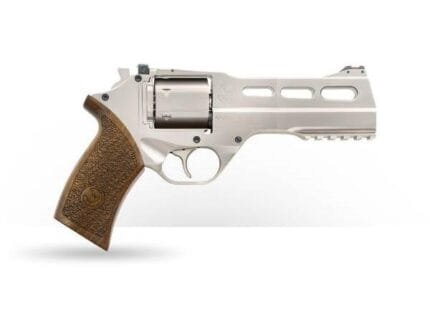 Chiappa Rhino Revolver 50SAR Handgun 357 Mag 6rd Capacity 5" Barrel Silver with Brown Grip CA Compliant