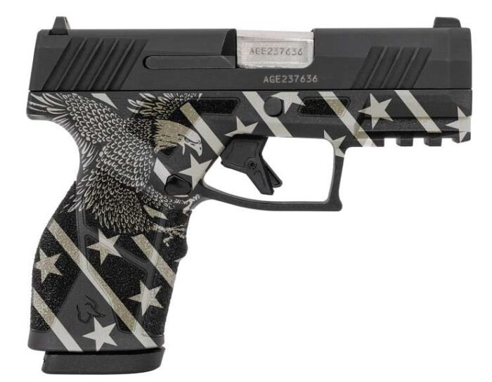 TX22 Compact 9mm 3.38" Blk/White Flag (2) 10rd