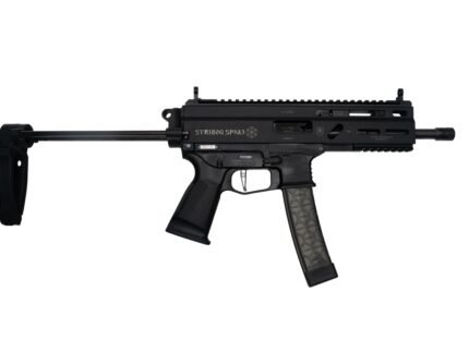 Grand Power Stribog SP9A3 Pistol - Black | 9mm | 8" Threaded Barrel | 30rd | PDW Brace w/ Tailhook