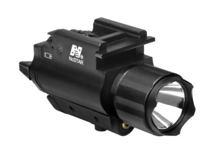 TACTICAL RED LASER SIGHT & 3W 120 LUMENS LED FLASHLIGHT W/WEAVER QR