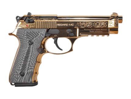 EAA Girsan Regard MC Deluxe Handgun 9mm Luger 18rd Magazine 4.9" Barrel Ambi Safety Engraved Slide/Gold Finish