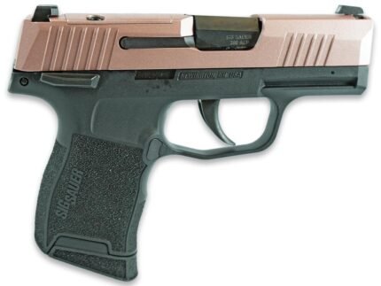 Sig Sauer Exclusive "Rose Sparkle Slide" P365-380 Handgun 380 Auto 10rd Magazine 3.1" Barrel Black Manual Safety