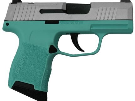 Sig Sauer "Silver Slide/Robin's Egg Blue Frame" P365 Optic Ready Handgun 9mm Luger 10rd Magazines(2) 3.1" Barrel X-RAY 3 Sights