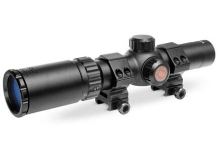 Truglo Tru-Brite 30 Hunter Rifle Scope - 1-4x24mm 30mm CIR Rings Matte Black