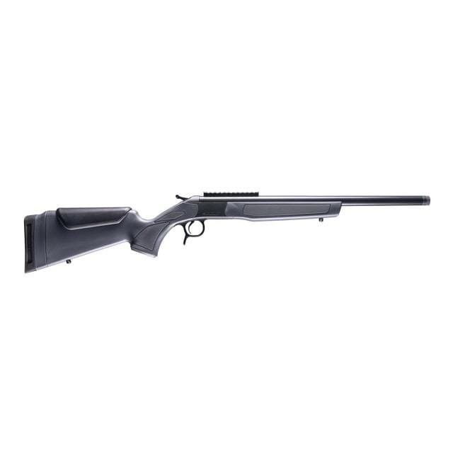 CVA Scout Single Shot Rifle .308 Win 20" Threaded Blued Barrel Grey Stock 0 MOA Pic Rail
