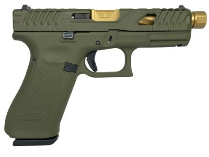 Glock 45 Gen 5 Custom "OD Green Grip with Gold Barrel" Handgun 9mm Luger 17/rd Magazines (3) 4.6" Threaded Barrel Austria