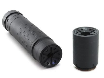 SilencerCo Hybrid 46M Centerfire Rifle Suppressor 9mm to 45 ACP Stainless Steel/Titanium