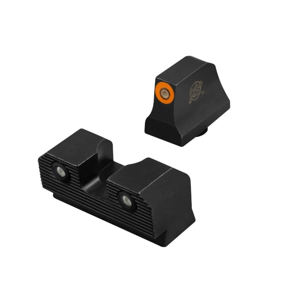 XS Sight Systems R2D 2.0 Suppressor Height Night Sights for Glock Orange Front with Black Rear