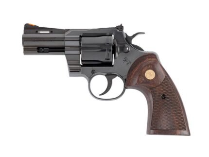 Colt Python Blued Handgun .357 Mag 6rd Capacity 3" Barrel Walnut Target Grips