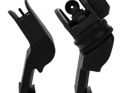 TacFire AR-15 45 Degree Rapid Transition Back Up Sights - Black Aluminum