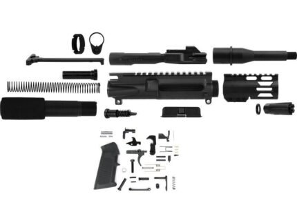 TacFire Unassembled 9mm Luger 7" Barrel Pistol Build Kit with Lower Parts Kit