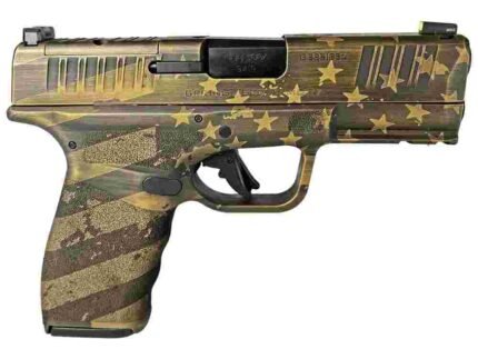 Springfield Hellcat Pro OSP "Distressed Flag Burnt Bronze" Handgun 9mm Luger 15rd(2) Magazines 3.7" Barrel