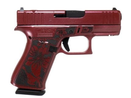Glock 43x MOS Custom "Cherry Blossom Engraved Medusa Pink Frame" Subcompact Handgun 9mm Luger 10rd Magazines (2) 3.41" Barrel Austria