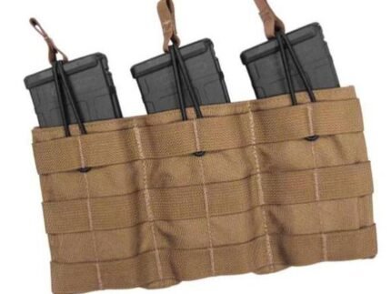 TacShield Triple Speed Load Rifle Magazine Pouch Coyote Tan
