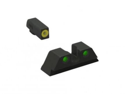 Meprolight ML46500 Hyper-Bright Yellow Ring Front/Green Rear Sights for Taurus 3GC