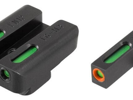 Truglo TFX Pro Tritium/Fiber-Optic Day/Night Sights Fit FNH FNP-9|FNX-9|FNS-9|FNS-9 Compact - Front Outline Orange/Rear Green