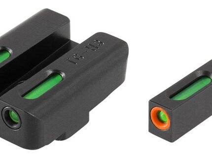 Truglo TFX Pro Tritium/Fiber Optic Day/Night Sights for Glock 20 21 25 29 30 31 32 37 40 41 Orange Outline Front Rear Green
