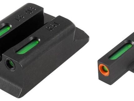 Truglo TFX Pro Tritium/Fiber-Optic Day/Night Sights Fit Ruger SR9|Ruger SR9C|Ruger SR40|Ruger SR40C|Ruger SR45 - Orange Outline Front/Rear Green