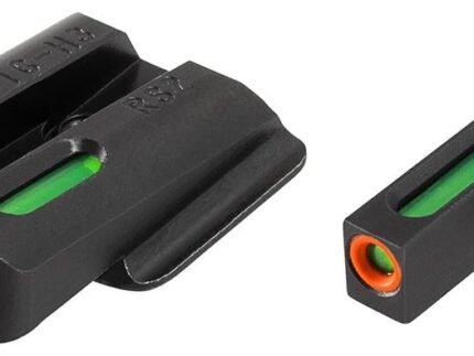Truglo TFX Pro Next Gen Tritium & Fiber Optic Xtreme Handgun Sight - Ruger LC9|Ruger LC9s|Ruger LC380 - White Orange Front/Rear Green