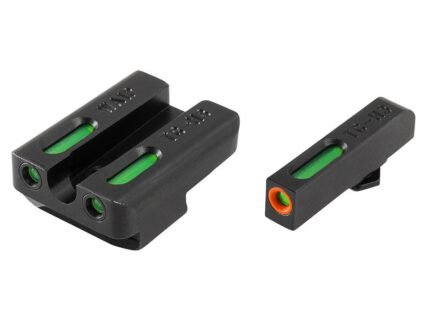 Truglo TFX Pro Tritium/Fiber-Optic Day/Night Sights Fit Taurus Millennium G2|Taurus 709 Slim|Taurus 740 Slim - Orange Outline Front/Rear Green
