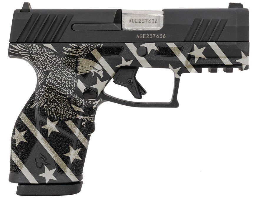 GX2 9mm 3.38" Blk/Eagle Engraved Grip (2) 13rd