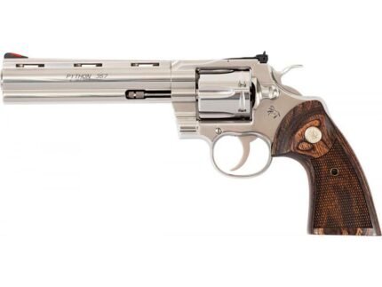 Colt Python Handgun .357 Mag 6rd Capacity 6" Barrel Stainless Finish Wood Grips