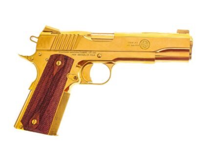 Standard Manufacturing Standard 1911 Handgun .45 ACP 7rd Magazine 5" Barrel TiN Gold