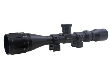 BSA Sweet .22 3-9x40mm Adjustable Objective Rifle Scope SFP 30/30 Duplex Reticle Non Illuminated Black with Dovetail Rings Blister